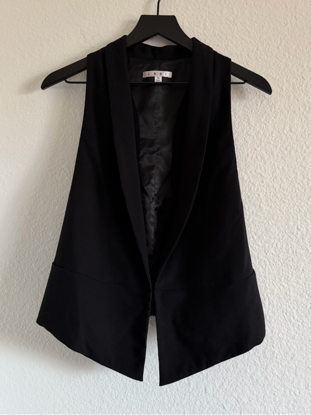 cabi draped open-front vest